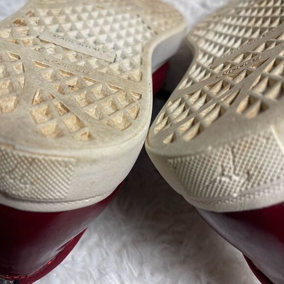 Giuseppe Zanotti Burgundy red Sneakers Low Top Double Zipper Size EU 41 US8 - Picture 11 of 12